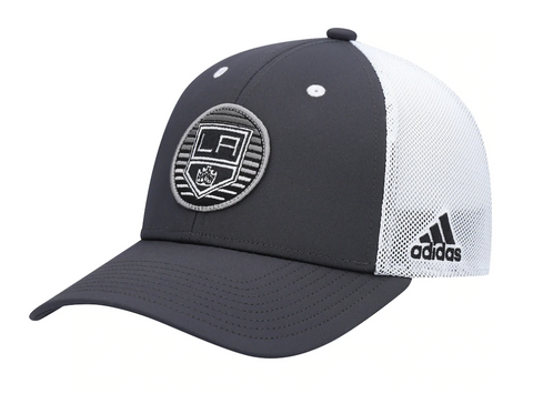 Los Angeles Kings Snapback Adidas Charcoal Mesh Trucker Hat Cap