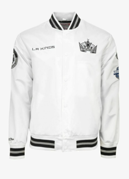 Los Angeles Kings Mens Jacket Mitchell & Ness Lightweight City Collection White - THE 4TH QUARTER