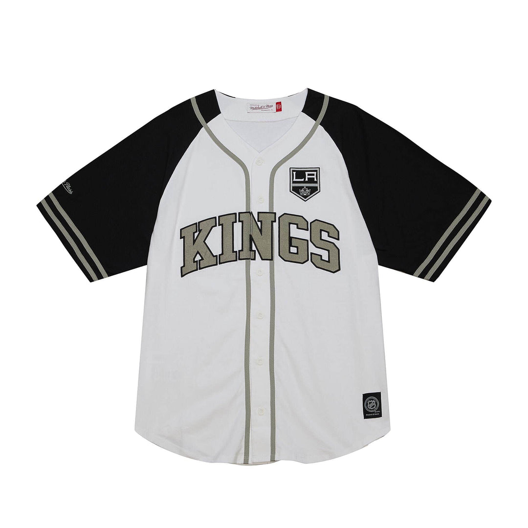 Los Angeles Kings Mens Jersey Mitchell and Ness Practice Day Button Front - THE 4TH QUARTER