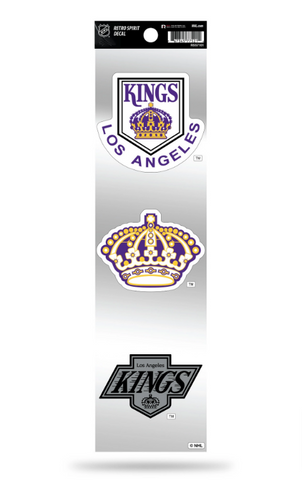 Los Angeles Kings Retro Triple Spirit Decal 3 Pack Stickers