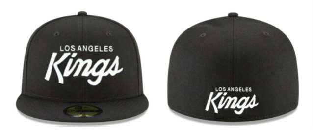 Los Angeles Kings Fitted New Era 59Fifty White Script Cap