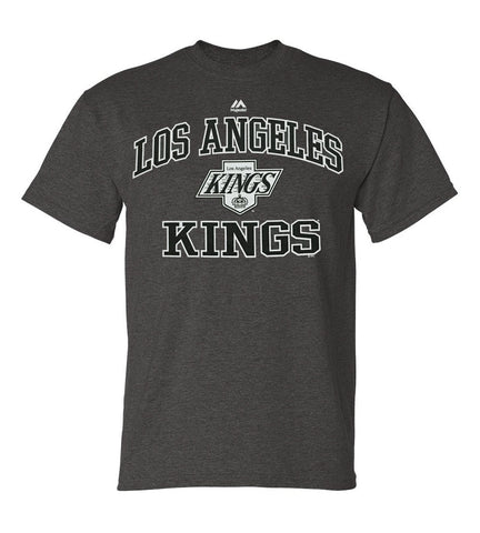 Los Angeles Kings Mens Majestic Chevy Heart & Soul T-Shirt Charcoal