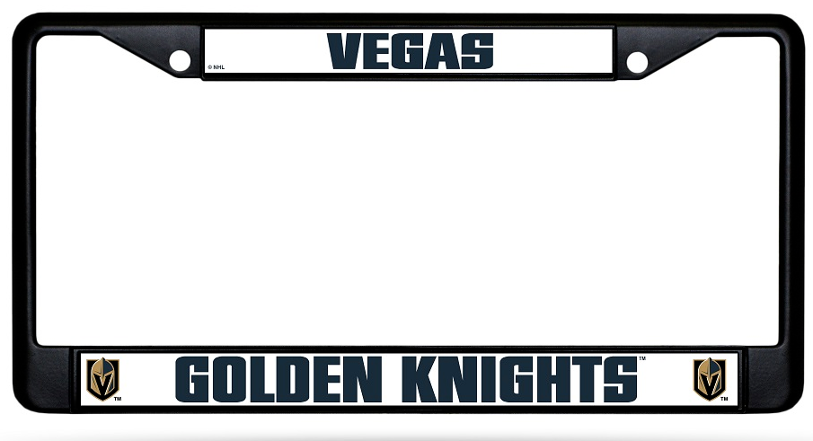 Vegas Golden Knights Black Chrome License Plate Frame - THE 4TH QUARTER