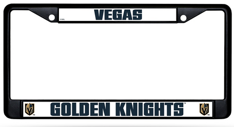 Vegas Golden Knights Black Chrome License Plate Frame