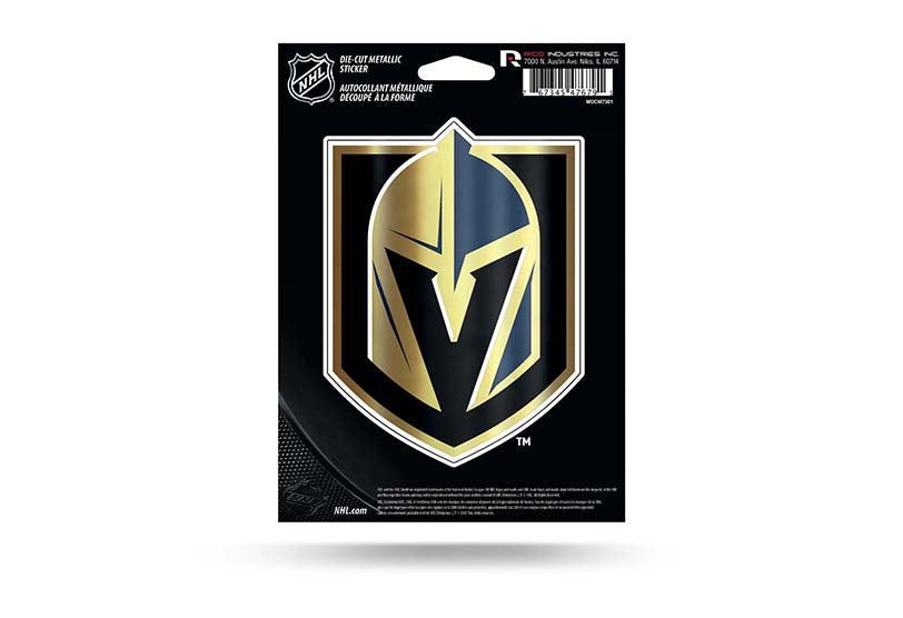 Vegas Golden Knights Decal Metallic Die Cut Sticker - THE 4TH QUARTER