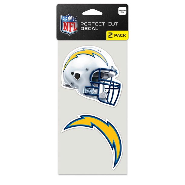 Los Angeles Chargers 4x4 Perfect Cut Decal 2 Pack - THE 4TH QUARTER