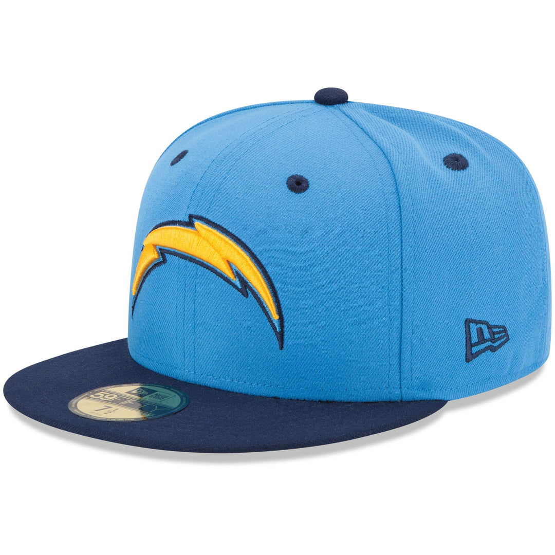 Los Angeles Chargers Fitted New Era 59Fifty Basic Cap Hat Sky Navy - THE 4TH QUARTER