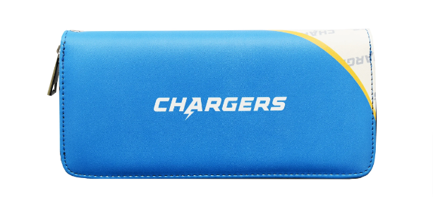 Los Angeles Chargers Womens Wallet Curve Zip Organizer - THE 4TH QUARTER