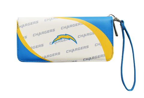 Los Angeles Chargers Womens Wallet Curve Zip Organizer