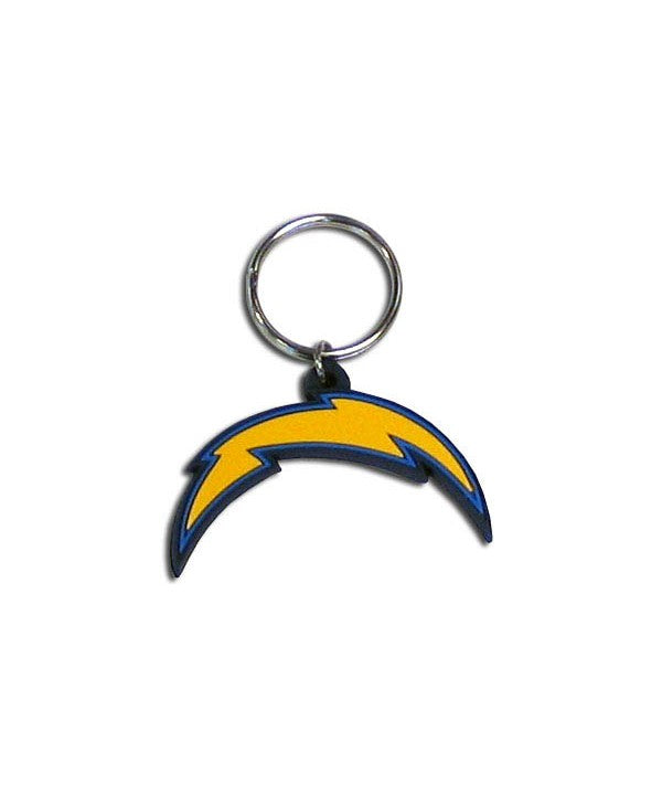 Los Angeles Chargers Keychain Flex Rubber Key Ring - THE 4TH QUARTER
