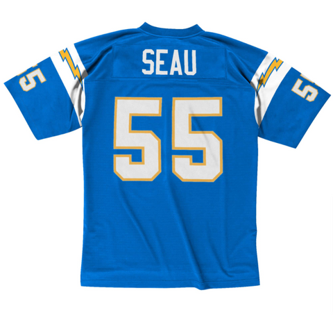 Los Angeles Chargers Mens Jersey Mitchell & Ness 2002 Legacy Junior Seau Sky