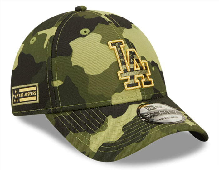 Los Angeles Dodgers Velcro New Era 9Forty Adjustable 2022 Armed Forces Day Cap Hat - THE 4TH QUARTER