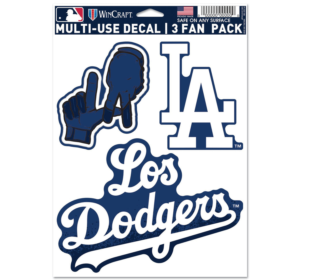 Los Angeles Dodgers Multi-Use Decal 3 Fan Pack - THE 4TH QUARTER