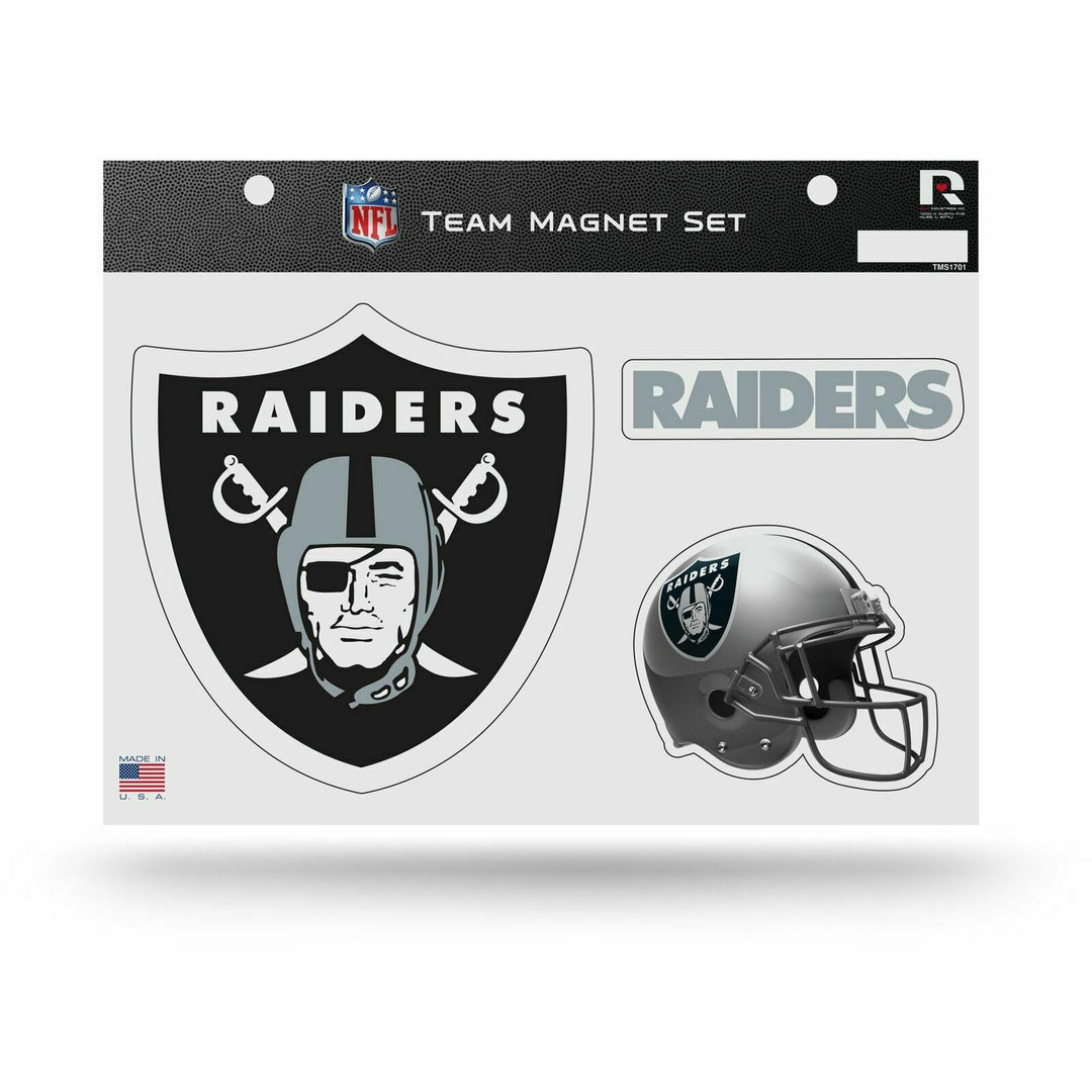 Raiders 3 Piece Team Magnet Set - THE 4TH QUARTER