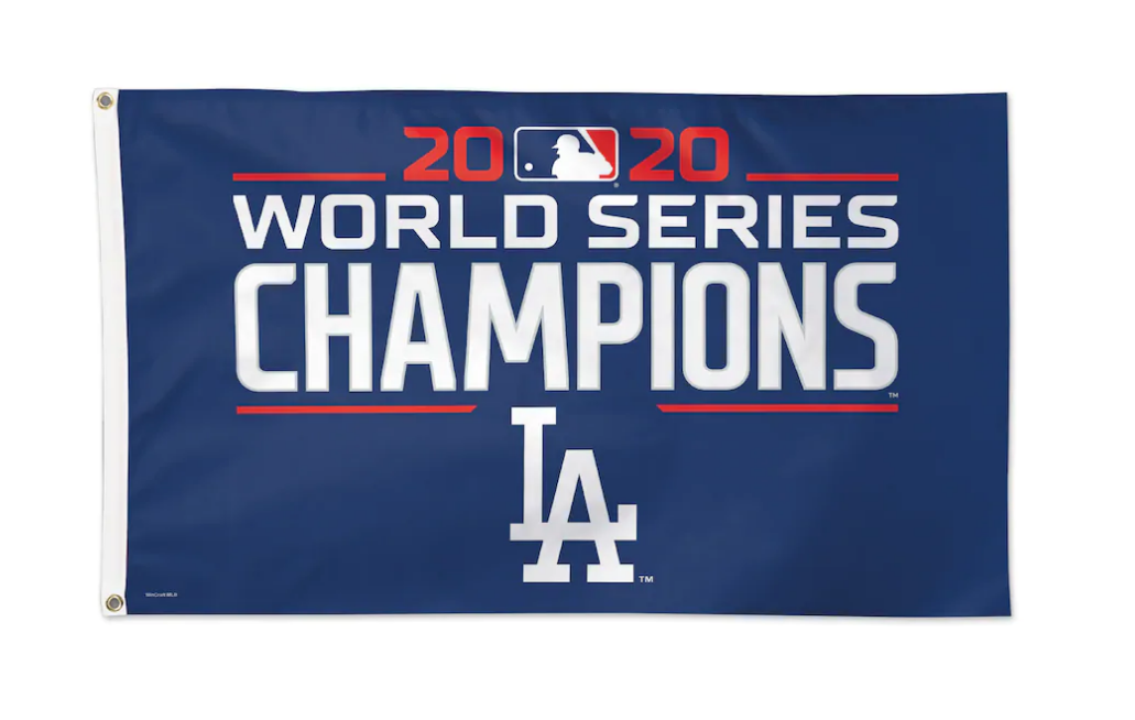 Los Angeles Dodgers Bar Home Decor 3X5' Flag 2020 World Series Champions Deluxe Single-Sided - THE 4TH QUARTER
