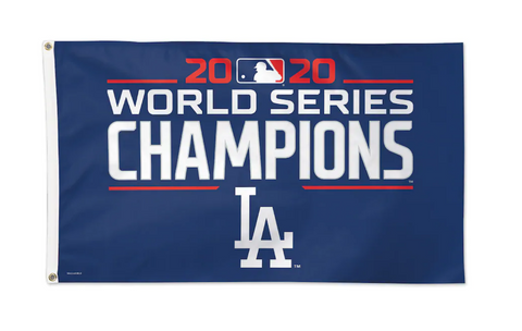Los Angeles Dodgers Bar Home Decor 3X5' Flag 2020 World Series Champions Deluxe Single-Sided