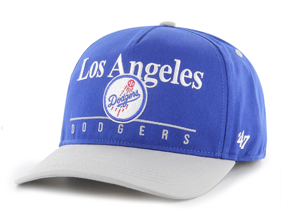 MC LA DODGERS 47 QUILL CAP GREY 帽子 刺繍 青白 Los Angeles Dodgers Arch Champ Hitch White/Blue Adjustable