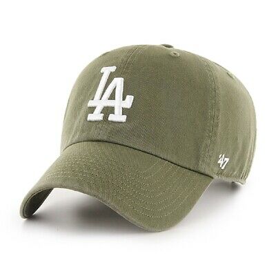 Los Angeles Dodgers Strapback '47 Brand Clean Up Adjustable Cap Hat Sandalwood Green - THE 4TH QUARTER