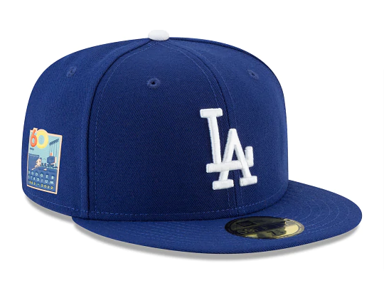 Los Angeles Dodgers Kids Fitted New Era 59Fifty 1962-2022 Stadium 60th Anniversary Side Patch Blue Hat Cap - THE 4TH QUARTER