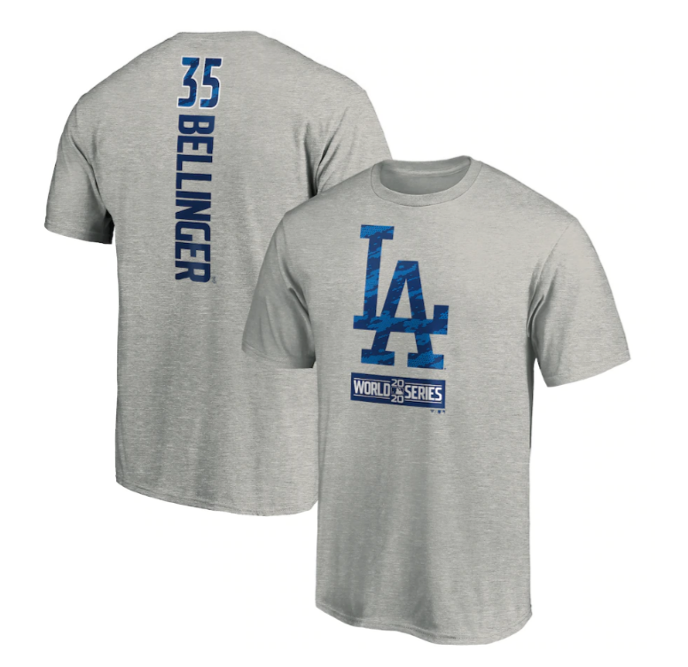 Los Angeles Dodgers Mens Fanatics 2020 World Series Bound Cody Bellinger T-Shirt - THE 4TH QUARTER
