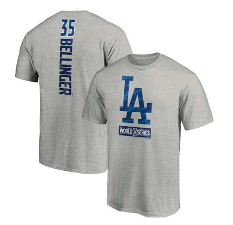 Los Angeles Dodgers Mens Fanatics 2020 World Series Bound Cody Bellinger T-Shirt