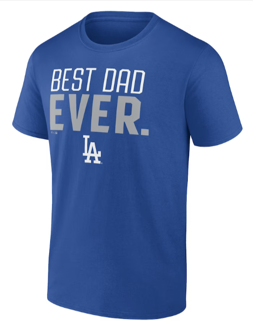 Los Angeles Dodgers Mens T-Shirt Fanatics Best Dad Tee Blue - THE 4TH QUARTER