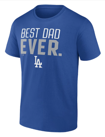 Los Angeles Dodgers Mens T-Shirt Fanatics Best Dad Tee Blue