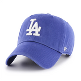 Los Angeles Dodgers Strapback '47 Brand Clean Up Adjustable Cap Hat Blue - THE 4TH QUARTER