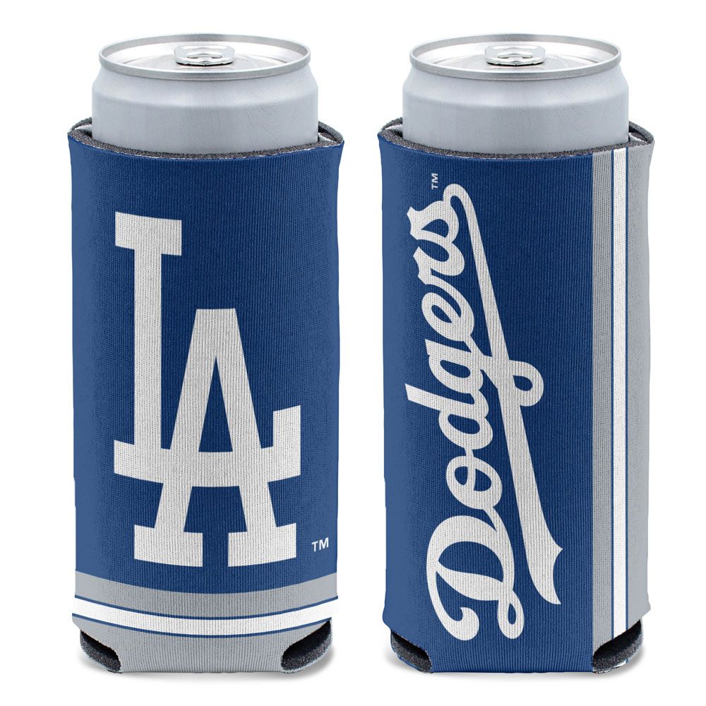 Los Angeles Dodgers 12oz Primary Logo Slim Can Cooler Kaddy Holder - THE 4TH QUARTER