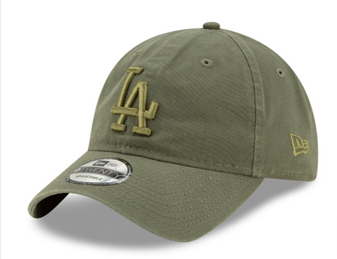 Los Angeles Dodgers Strapback New Era 9Twenty Adjustable Core Classic Olive Cap Hat