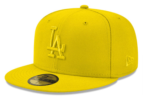 Los Angeles Dodgers Fitted New Era 59FIFTY Color Pack Yellow Cap Hat