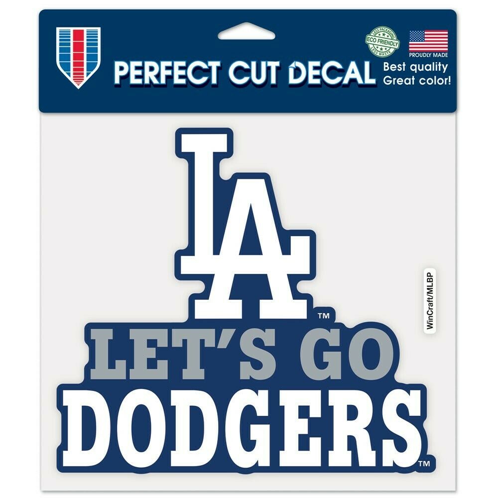 Los Angeles Dodgers Decal Logo 8x8 Die-Cut Sticker Let's Go Dodgers - THE 4TH QUARTER