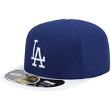 Los Angeles Dodgers Fitted New Era 59Fifty Diamond Cap Hat Blue White - THE 4TH QUARTER