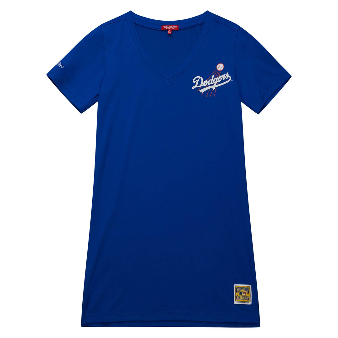 Los Angeles Dodgers Womens Dress Mitchell & Ness Short Sleeve Blue - THE 4TH QUARTER