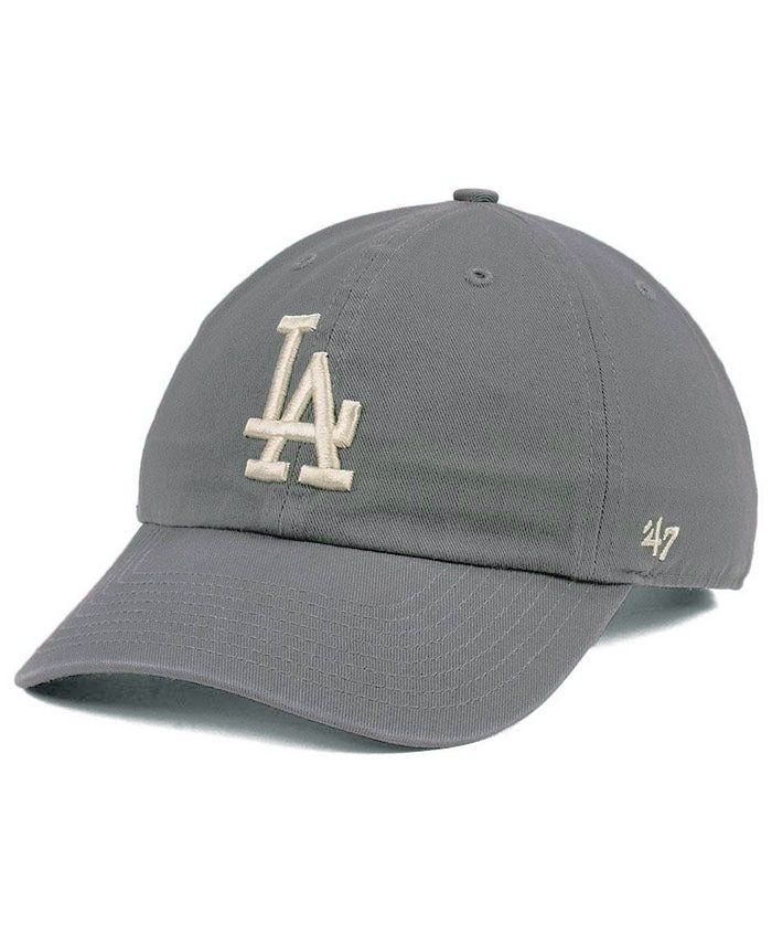 Los Angeles Dodgers Strapback '47 Brand Clean Up Adjustable Cap Hay Dark Grey - THE 4TH QUARTER