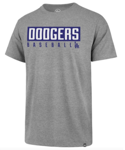 Los Angeles Dodgers Mens T-Shirt '47 Brand Dub Major Grey Tee
