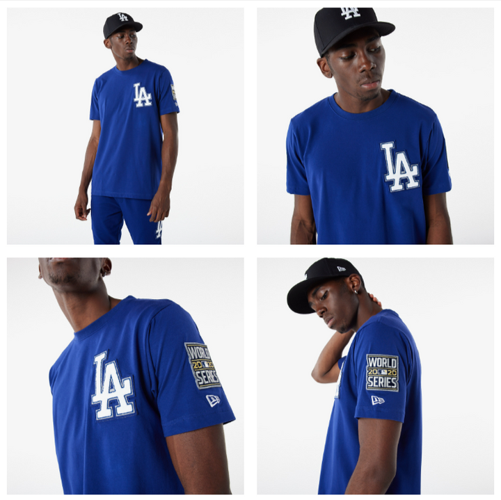 Los Angeles Dodgers Mens T-Shirt New Era Elite Dark Royal Blue Tee - THE 4TH QUARTER