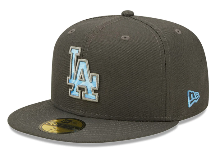 Los Angeles Dodgers Fitted New Era 59Fifty On Field 2022 Father's Day Hat Charcoal - THE 4TH QUARTER