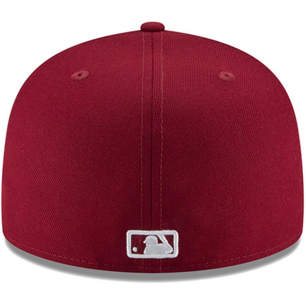 Los Angeles Dodgers Fitted New Era 59Fifty White Logo Cap Hat Burgundy Grey UV - THE 4TH QUARTER