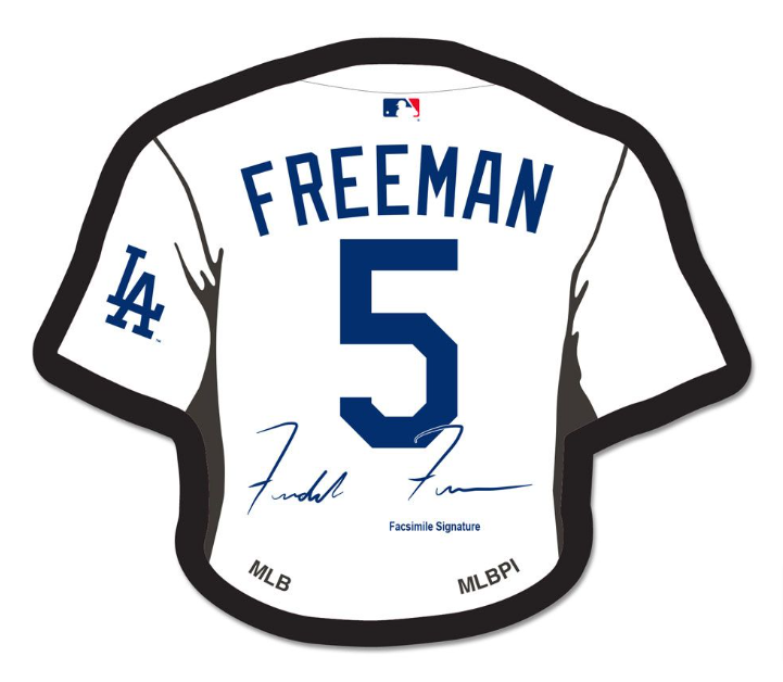 Los Angeles Dodgers Freddie Freeman White Jersey Collectors Lapel Pin - THE 4TH QUARTER