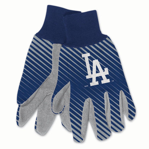 Los Angeles Dodgers Sport Utility Gloves Stripes Blue Grey