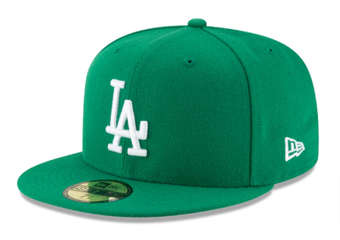 Los Angeles Dodgers Fitted New Era 59FIFTY Kelly Green Cap Hat Grey UV - THE 4TH QUARTER