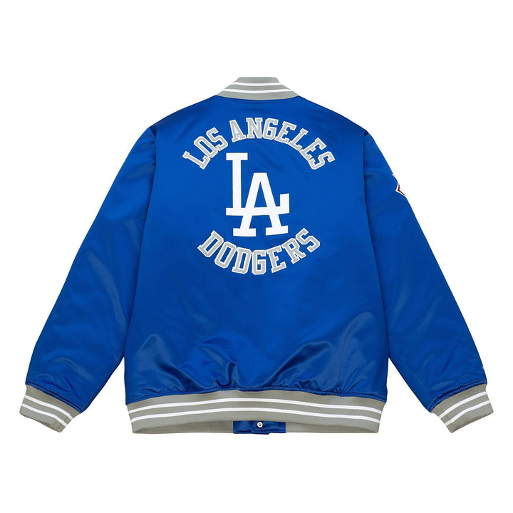 Los Angeles Dodgers Mens Mitchell &amp; Ness Heavyweight Satin Jacket - THE 4TH QUARTER