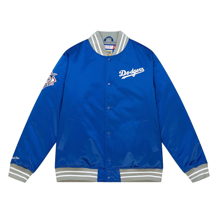 Los Angeles Dodgers Mens Mitchell &amp; Ness Heavyweight Satin Jacket - THE 4TH QUARTER
