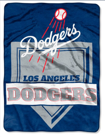 Los Angeles Dodgers Blanket 60" x 80" Home Plate Raschel Throw