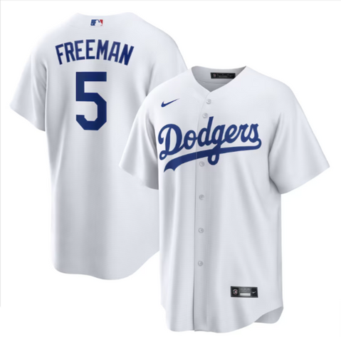 Los Angeles Dodgers Men's Nike Freddy Freeman White Jersey #5 Replica - THE 4TH QUARTER
