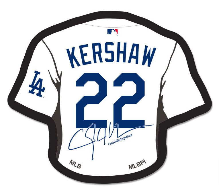 Los Angeles Dodgers Clayton Kershaw White Jersey Collectors Lapel Pin - THE 4TH QUARTER