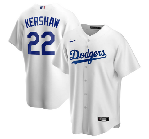 Los Angeles Dodgers Mens Jersey Nike #22 Clayton Kershaw White