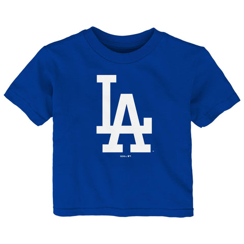 Los Angeles Dodgers Kids (4-7) LA Logo T-Shirt Blue