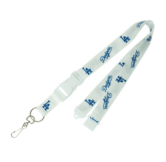 Los Angeles Dodgers Keychain Badge Lanyard Tickets Holder White - THE 4TH QUARTER